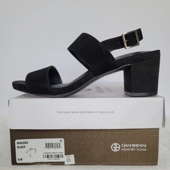 GIANI BERNINI Maggiee Suede Two-Strap Sandals- Black color- Women's Size 9M - Picture 15 of 15